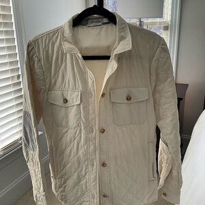 Peter Millar Corrine Cream Quilted Shacket